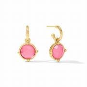HONEYBEE HOOP &amp; CHARM EARRING PEONY PINK