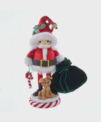 12&quot;  CHUBBY SANTA &amp; PUP NUTCRACKER