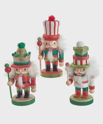 7&quot; RED, WHITE &amp; GREEN NUTCRACKER A/3