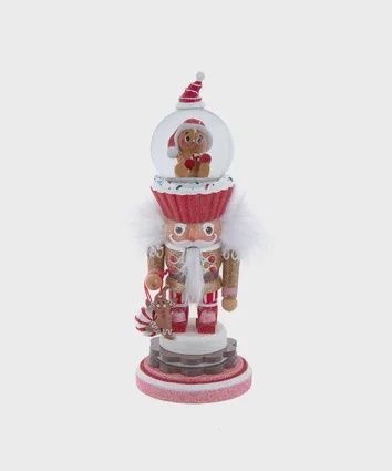 10&quot; GINGERBREAD WATERGLOBE NUTCRACKER