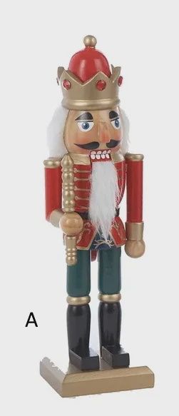 10&quot; RED &amp; WHITE KING SOLDIER NUTCRACKERS A/3