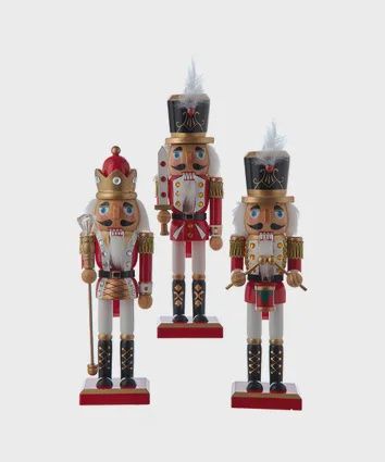12&quot; RED, GREEN WHIMSICAL HAT NUTCRACKER A/3