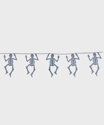 6&#39; SILVER SKELETON GARLAND