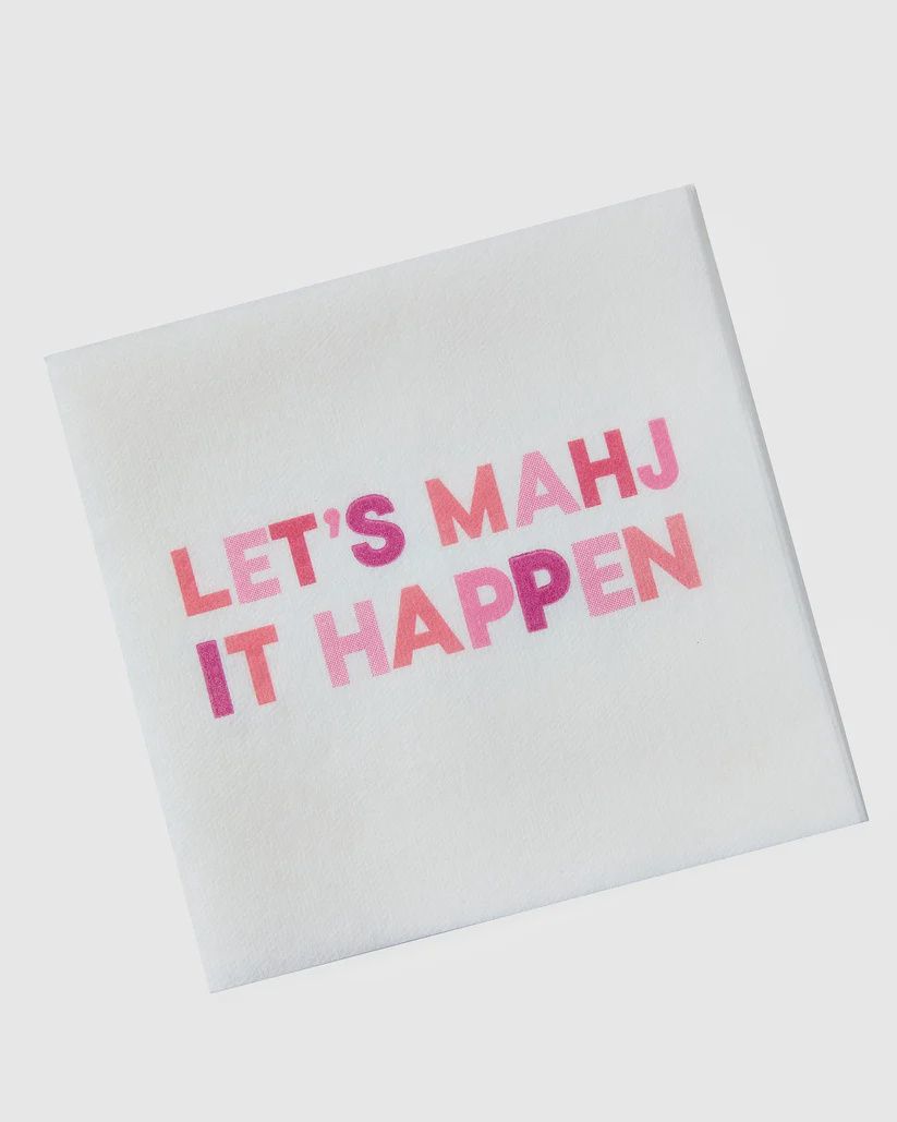 LET&#39;S MAHJ IT HAPPEN NAPKINS