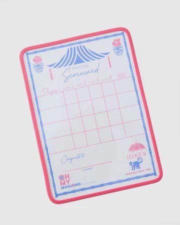 MAHJONG SCORE CARD CHINOISERIE