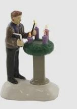 SNOW VILLAGE ADVENT WREATH COUNTDOWN