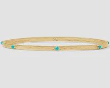 CRESCENT STONE BANGLE TURQUOISE BLUE SMALL