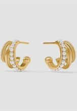 HYDRA TRIPLE HOOP PEARL EARRINGS