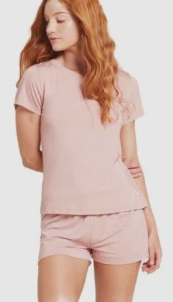 SLEEP TEE DUSTY PINK LG