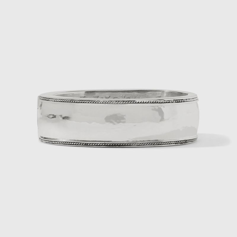 CANNES STATMENT HINGE BANGLE SILVER