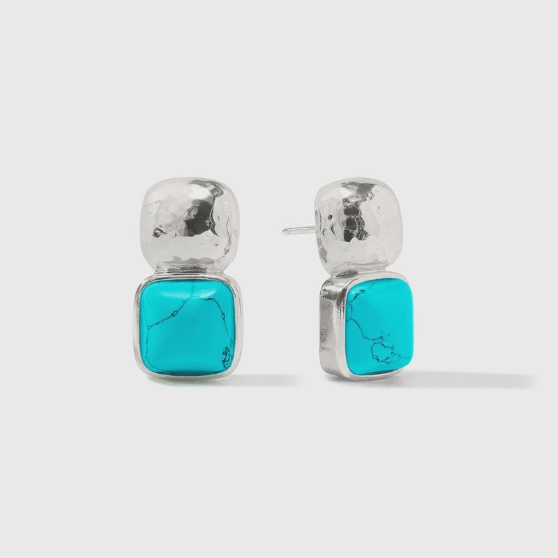 CATALINA EARRING SILV TURQ BLUE