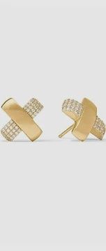 CATALINA PAVE X STUD PAVE CUBIC ZIRCONIA