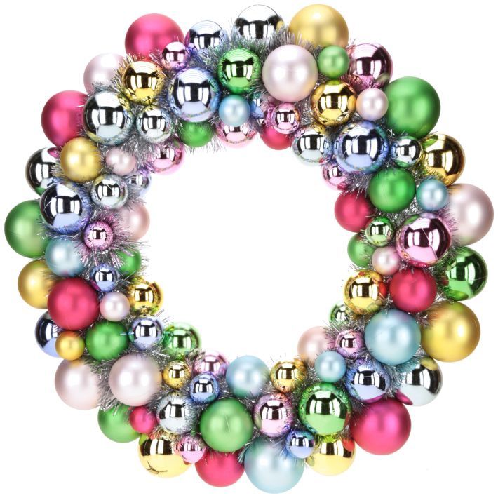 CHRISTMAS BALLS WREATH 26&quot;