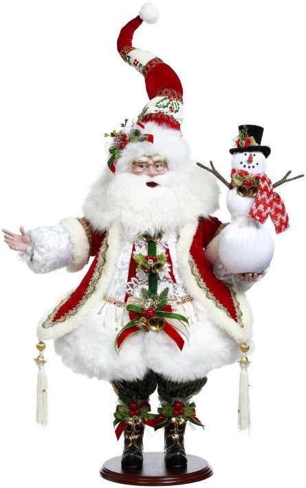 SANTA BUILDING SNOWMAN 25.5&quot;