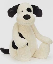 BASHFUL BLACK &amp; CREAM PUPPY