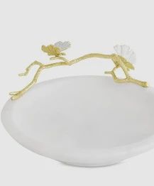 BUTTERFLY GINKO GOLD TRINKET TRAY