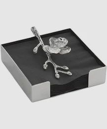 WHITE ORCHID COCKTAIL NAPKIN HOLDER