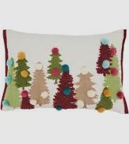 POM POM CHRISTMAS TREE PILLOW
