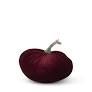 6.25&quot; BURGUNDY VELVET STUFFED PUMPKIN