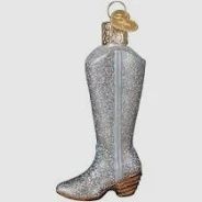 GLITTERED BOOT ORNAMENT