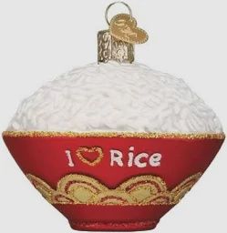 BOWL OF RICE ORNAMENT