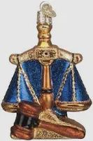 SCALES OF JUSTICE ORNAMENT