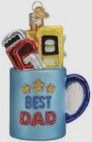 BEST DAD MUG ORNAMENT