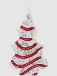 CHRISTMAS TREE CAKE WITH BITE ORNAMENT