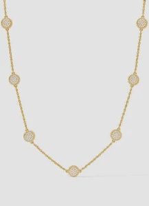 WINDSOR DELICATE STATION NECKLACE PAVE CUBIC ZIRCONIA