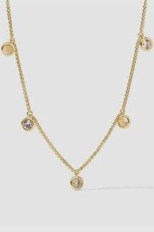 RAINBOW DELICATE CHARM NECKLACE CHAMPAGNE RADIANCE