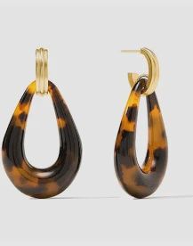 CARNABY DOORKNOCKER EARRING TORTOISEHELL