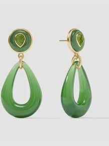 CARNABY STATEMENT EARRING PALMETTO GREEN