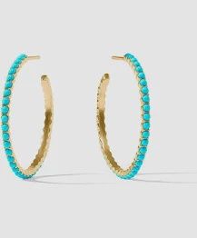 JULIET HOOP TURQUOISE BLUE LARGE