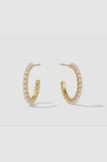 JULIET HOOP PEARL SMALL