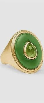 CARNABY STATEMENT RING PALMETTO GREEN 8