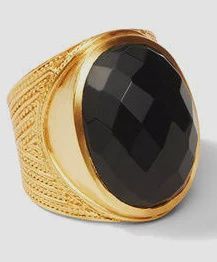 VERONA STATEMENT RING OBSIDIAN BLACK 8
