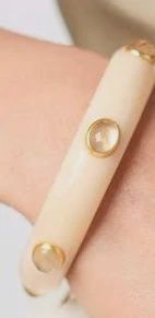 CARNABY STONE BANGLE IVORY LARGE