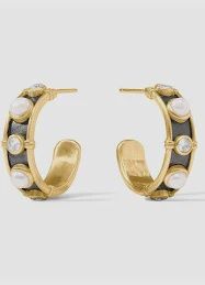TRIBECA HOOP  PEARL MEDIUM