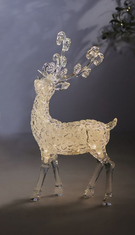MEDIUM ICE CUBE DEER WITH STRING LED