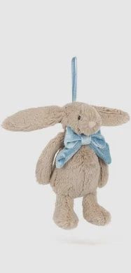 BASHFUL BEIGE BUNNY DECORATION