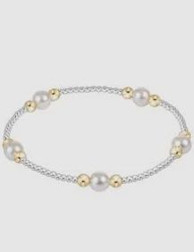 PURPOSE PEARL 6MM BEAD BRACELET MIXED METAL