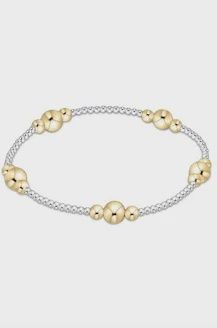 PURPOSE GOLD 4MM BEAD BRACELET MIXED METAL