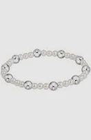 PEARL SINCERITY 4MM BEAD BRACELET - 6MM SS