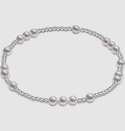 HOPE UNWRITTEN STERLING BEAD BRACELET 5MM PEARL
