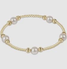 PURPOSE PEARL 6MM BEAD GOLD BRACELET