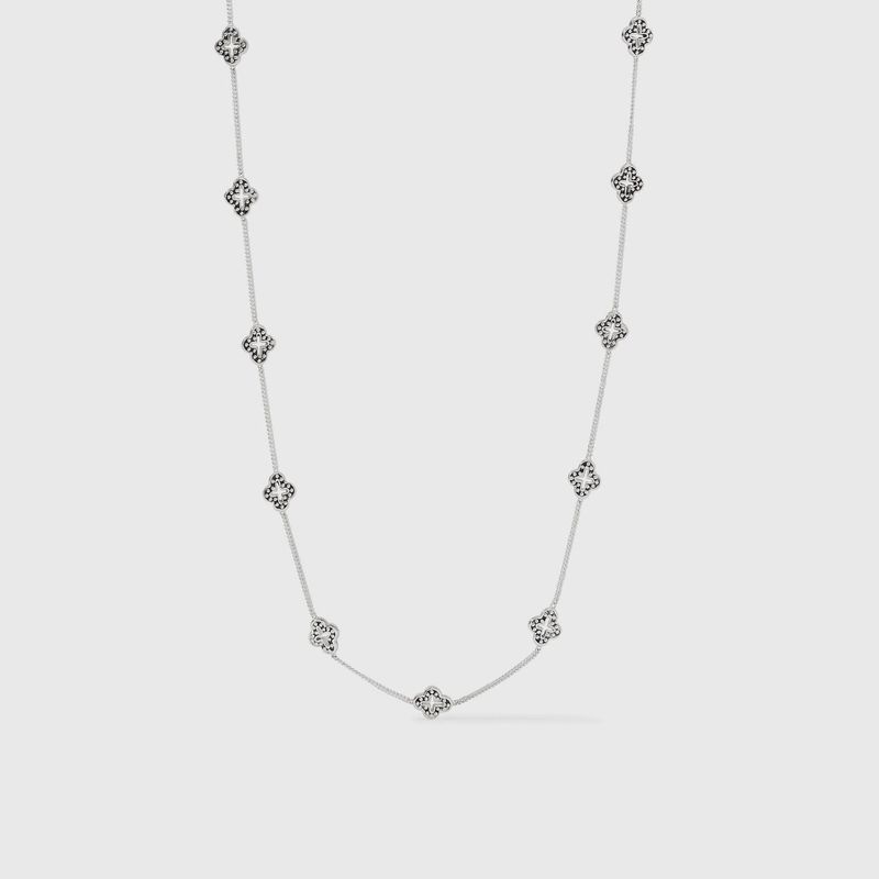 FLORENTINE DEMI DELICATE SILVER STATION NECKLACE