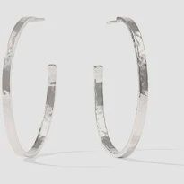 CRESCENT SILVER HOOP LARGE
