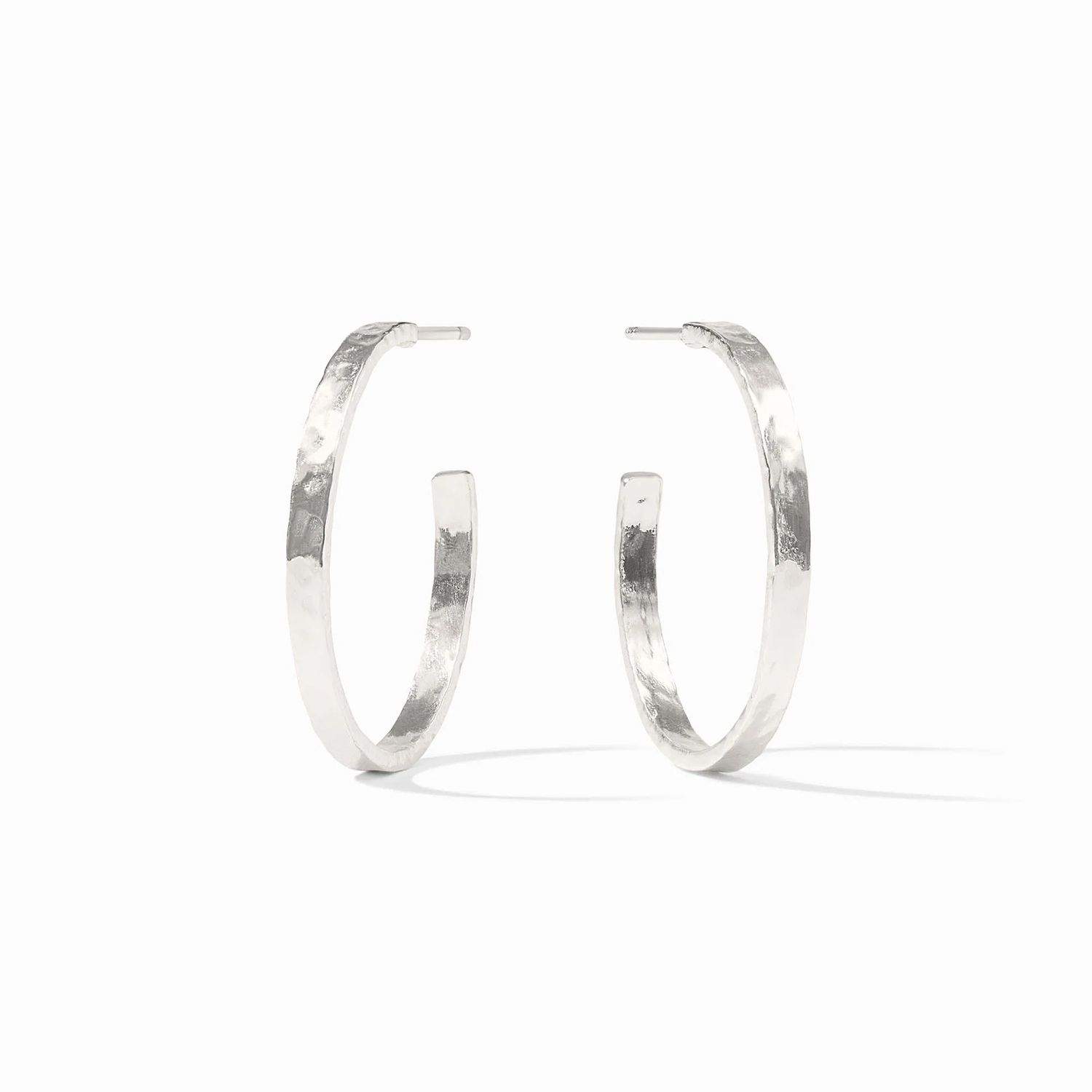 CRESCENT SILVER HOOP MEDIUM