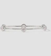 MILANO LUXE SILVER BANGLE IRDESCENT CLEAR CRYSTALMEDIUM