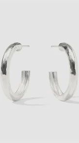 HAVANA SILVER HOOP MEDIUM